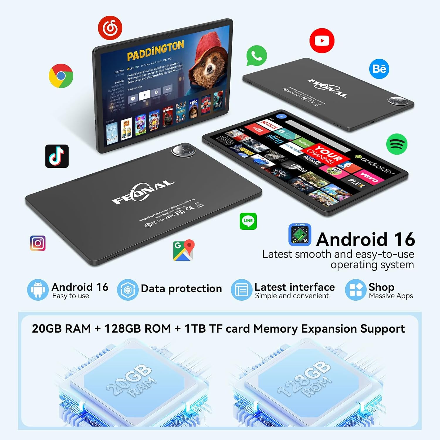 Tablet 11 inch Android 16 Tablet 2026 Latest Update Octa-Core 128GB+20GB - Image 3