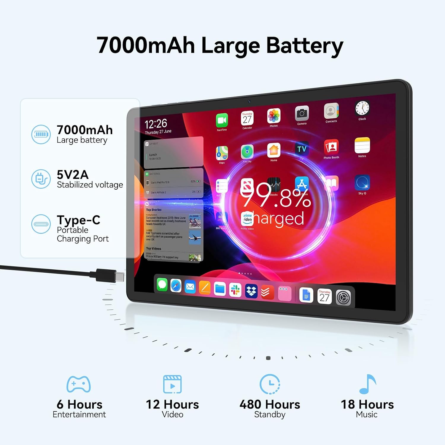 Tablet 11 inch Android 16 Tablet 2026 Latest Update Octa-Core 128GB+20GB - Image 7