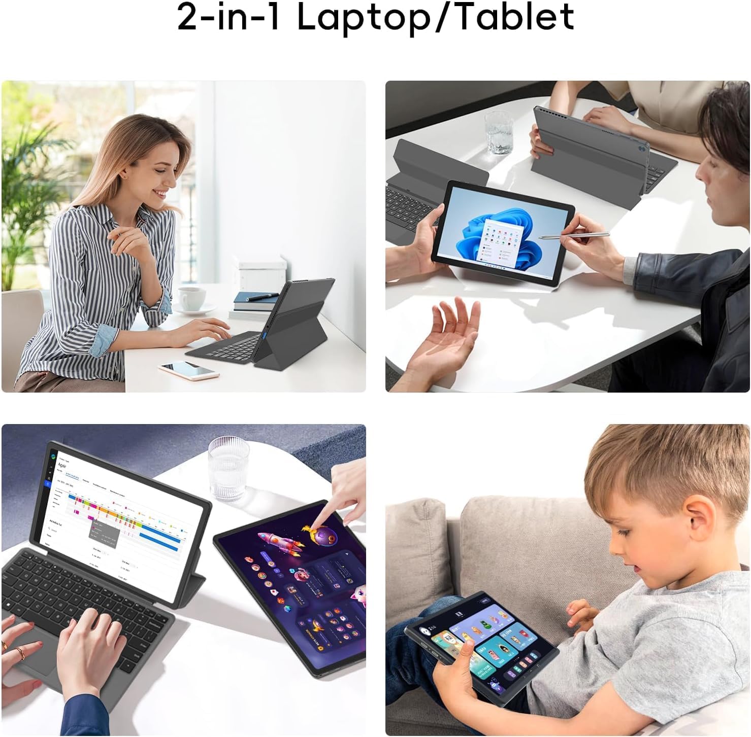 2-in-1 Laptop/Tablet (2026), 10.1" FHD IPS Touchscreen, 1-Year Office 365 - Image 2