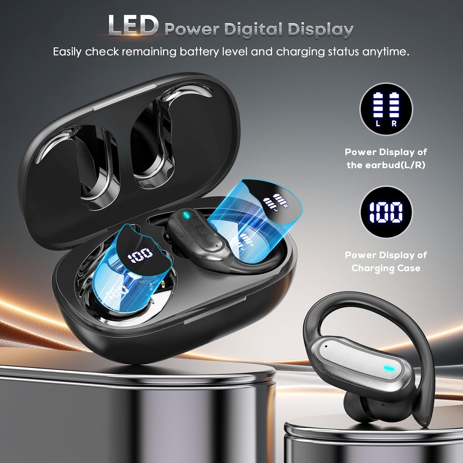 Wireless Earbuds, Sports Bluetooth Headphones, Running Headphones - Image 5